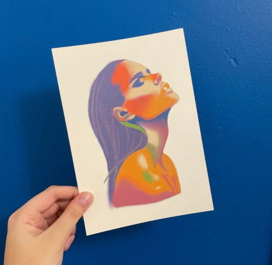 Rainbow Woman Portrait - Art Print