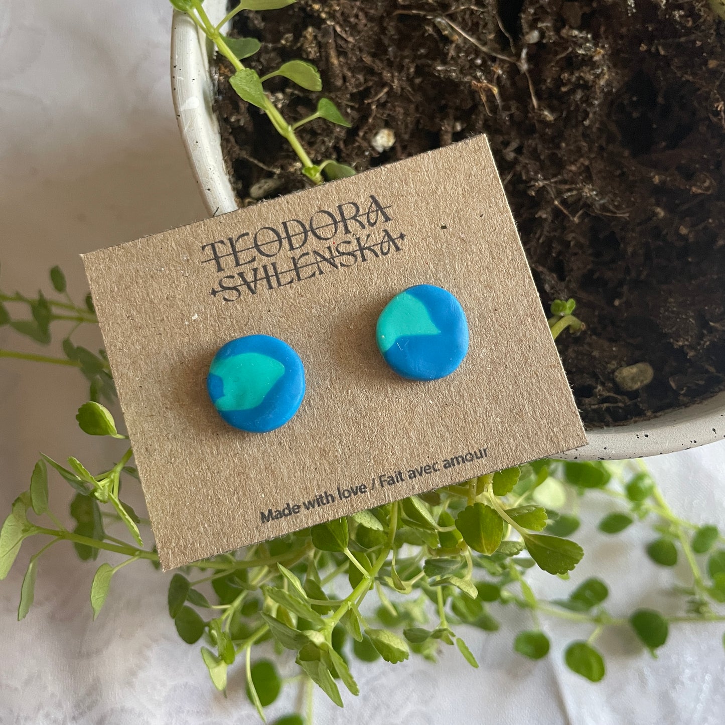 Handcrafted Polymer Clay Studs