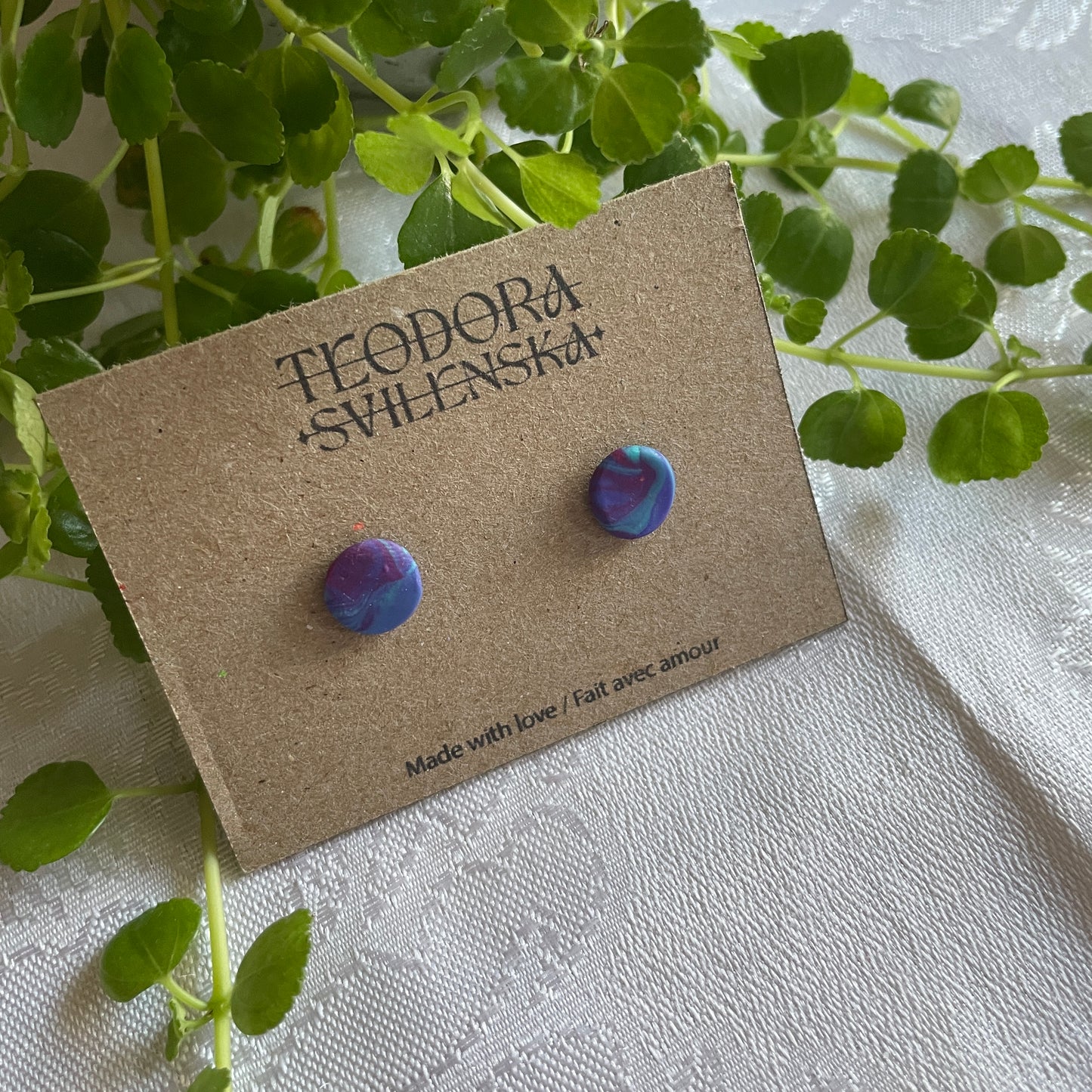 Handcrafted Polymer Clay Studs