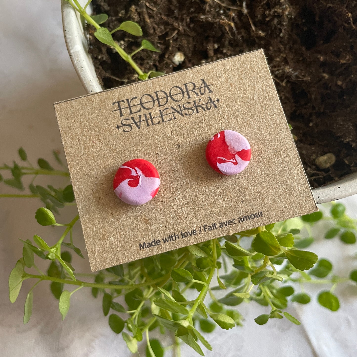 Handcrafted Polymer Clay Studs