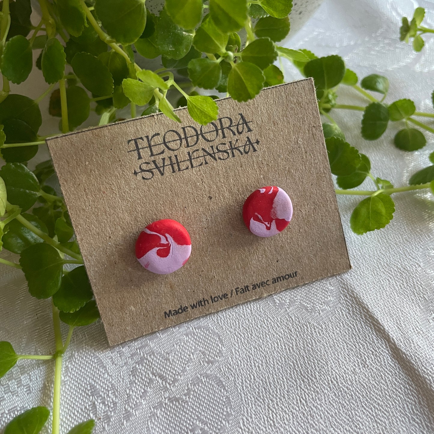 Handcrafted Polymer Clay Studs