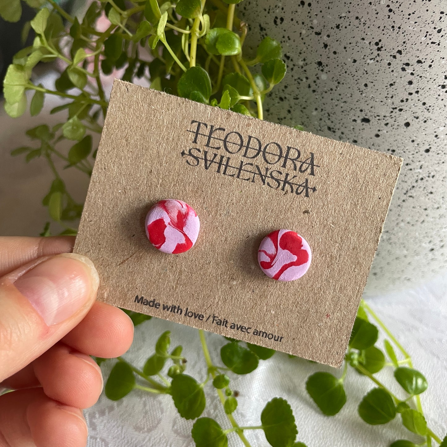 Handcrafted Polymer Clay Studs