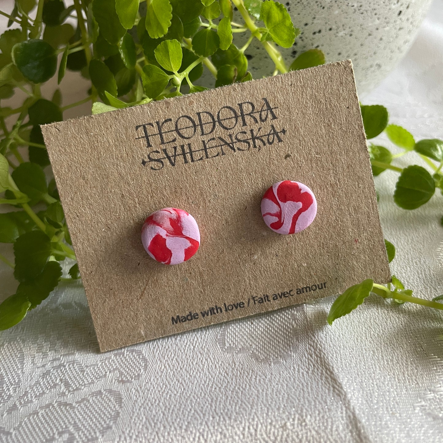 Handcrafted Polymer Clay Studs