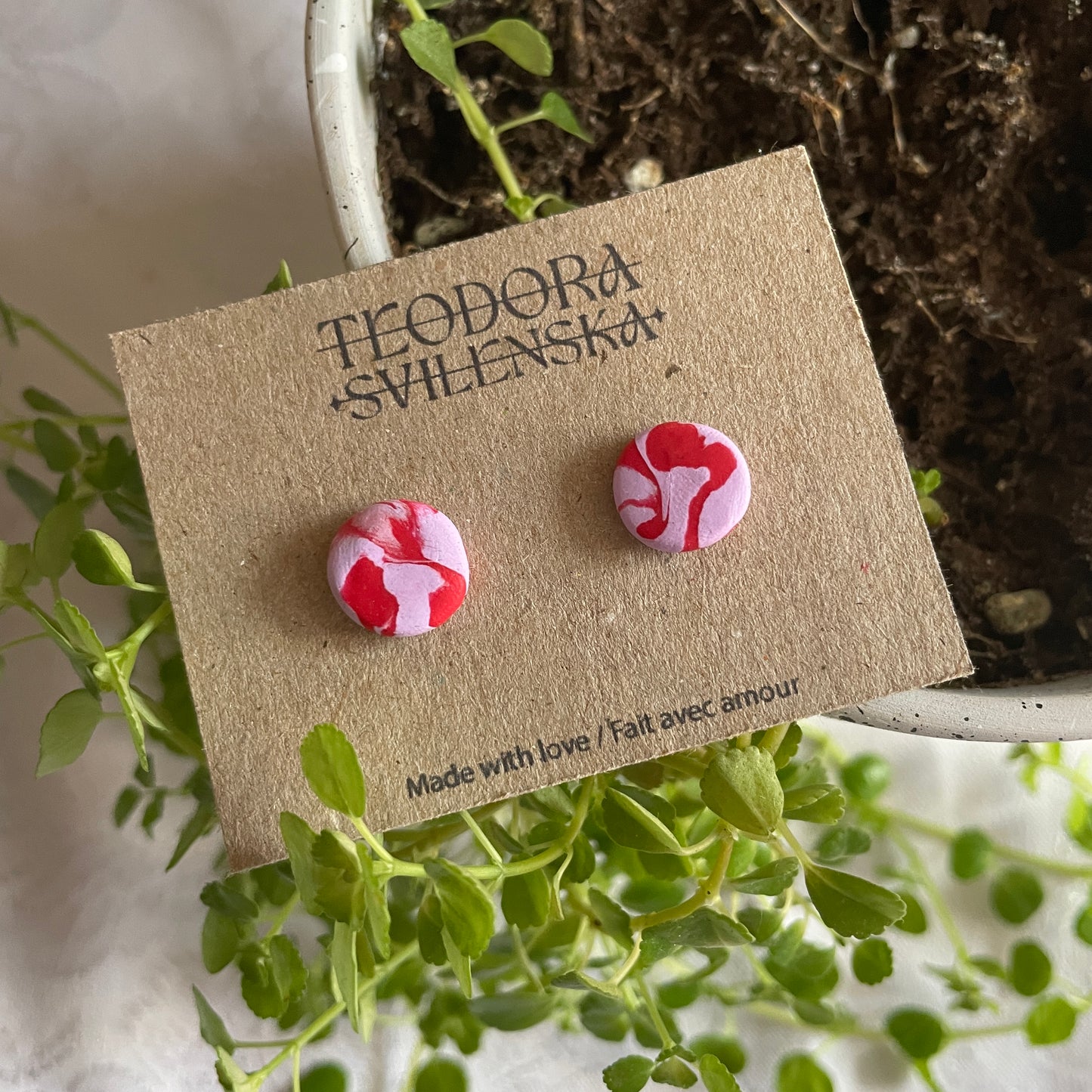 Handcrafted Polymer Clay Studs