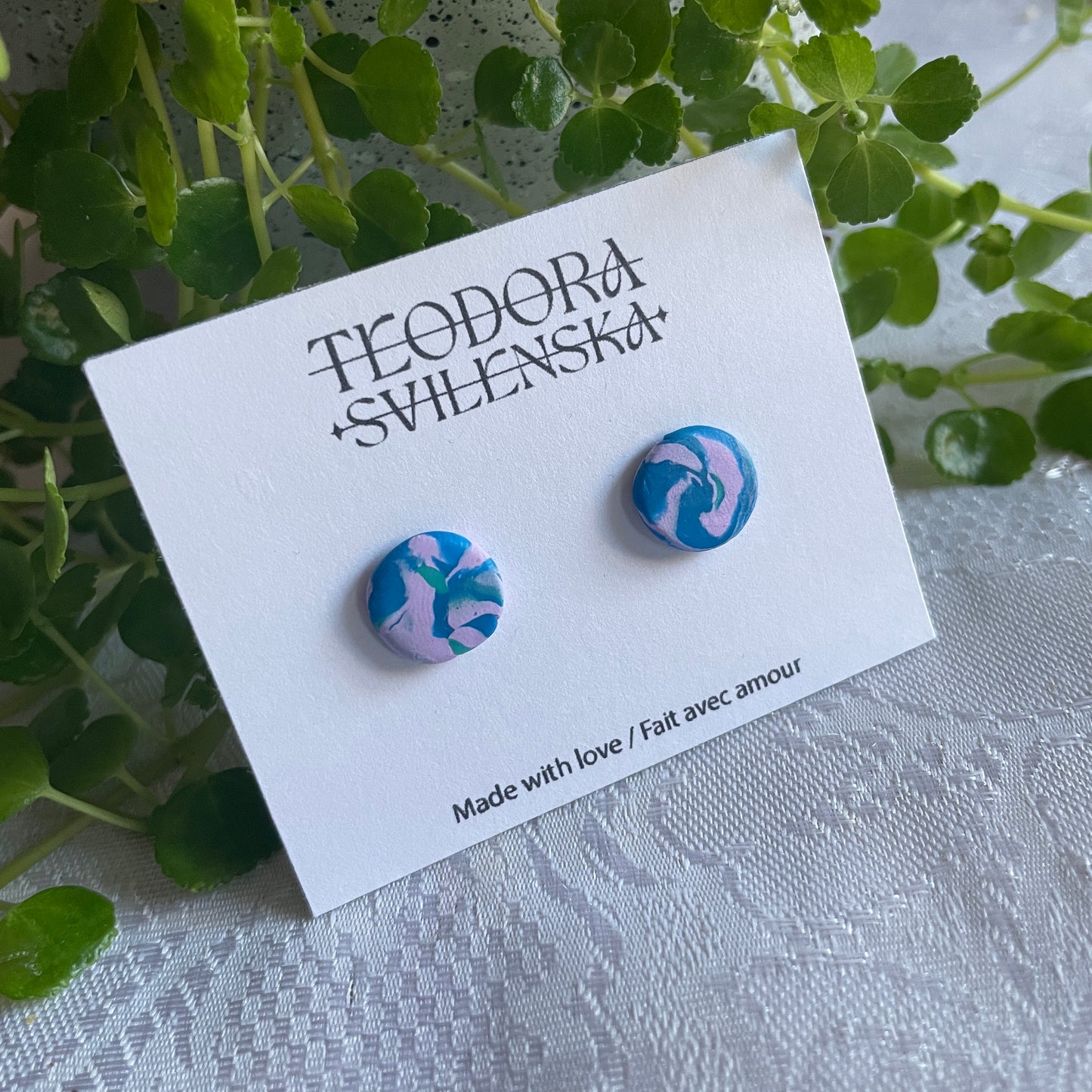 Handcrafted Polymer Clay Studs