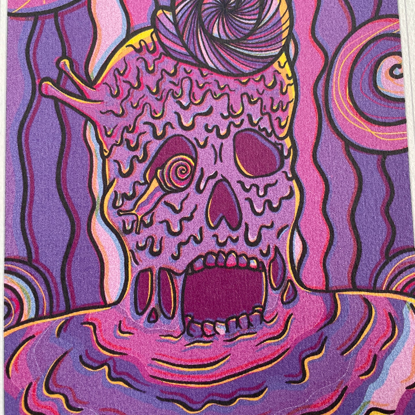 Melting Skull Purple - Art Print