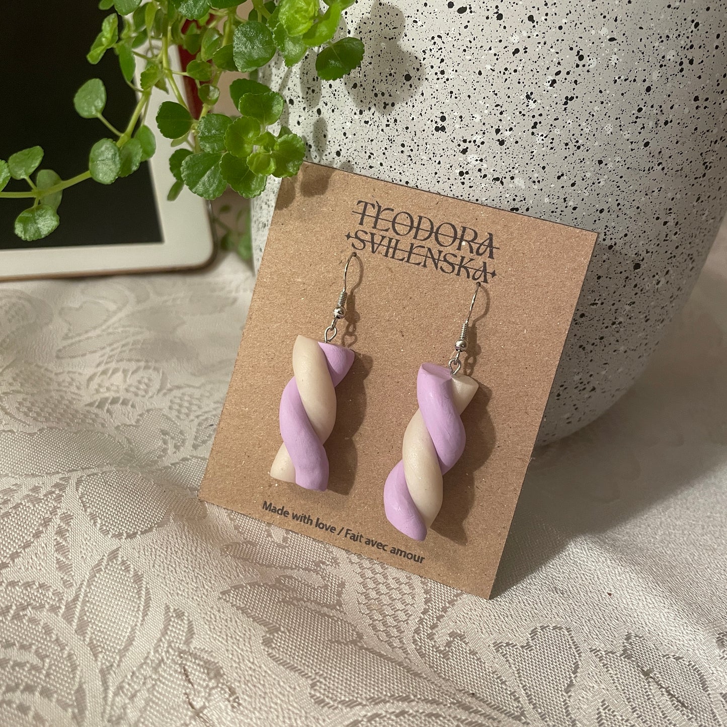 Handcrafted Polymer Clay Earrings - Marshmallows