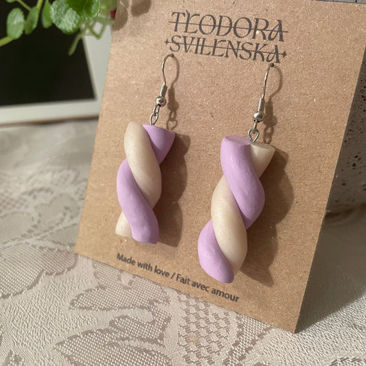Handcrafted Polymer Clay Earrings - Marshmallows