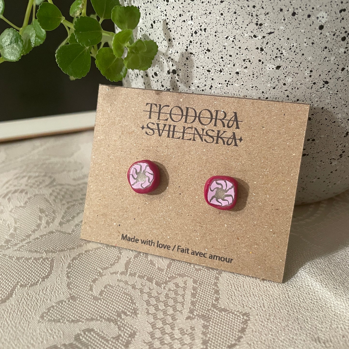 Handcrafted Polymer Clay Studs