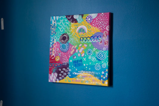 Molecule Wonderland - Abstract Acrylic Painting